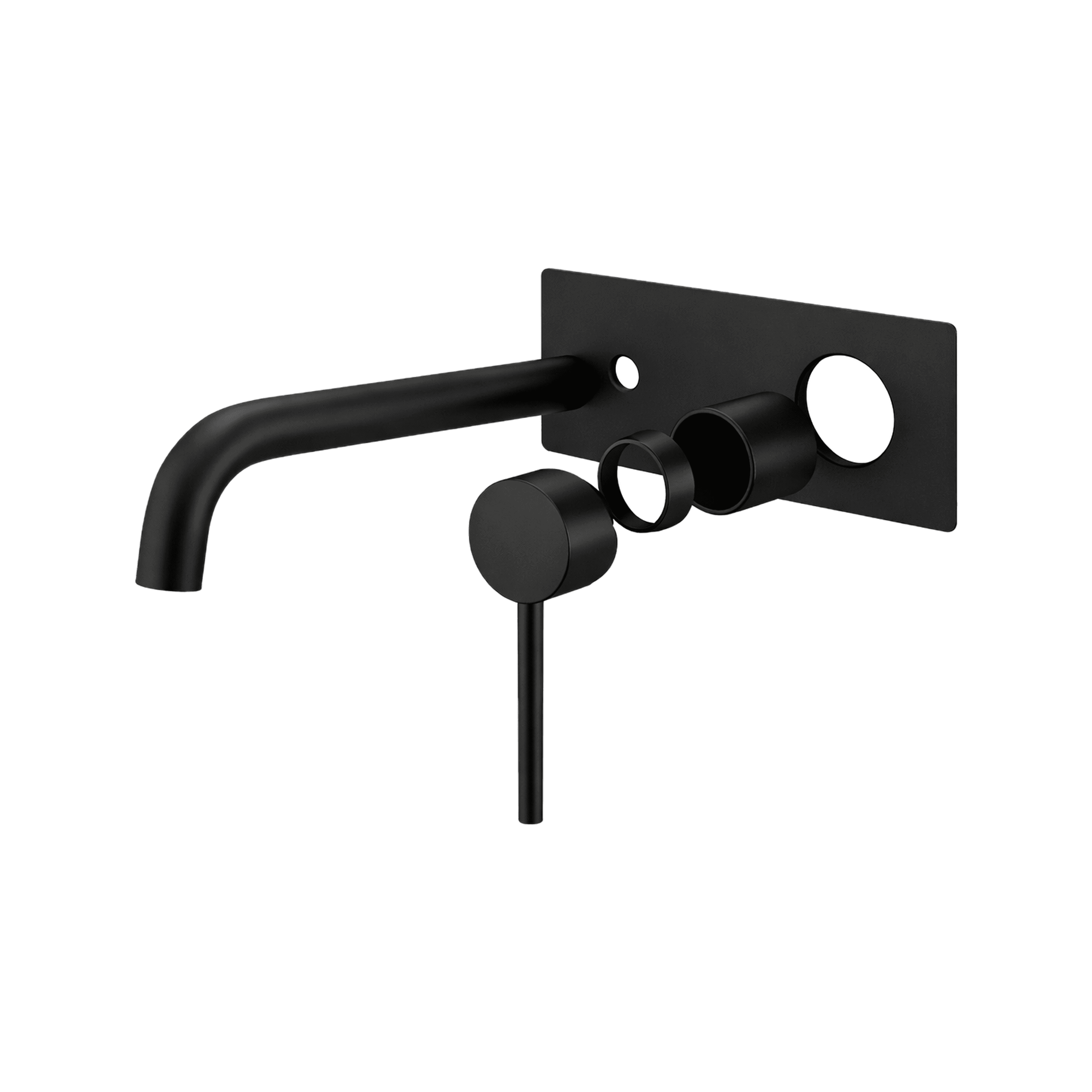 Mimosa Wall Mixer w Spout — Matte Black — product image
