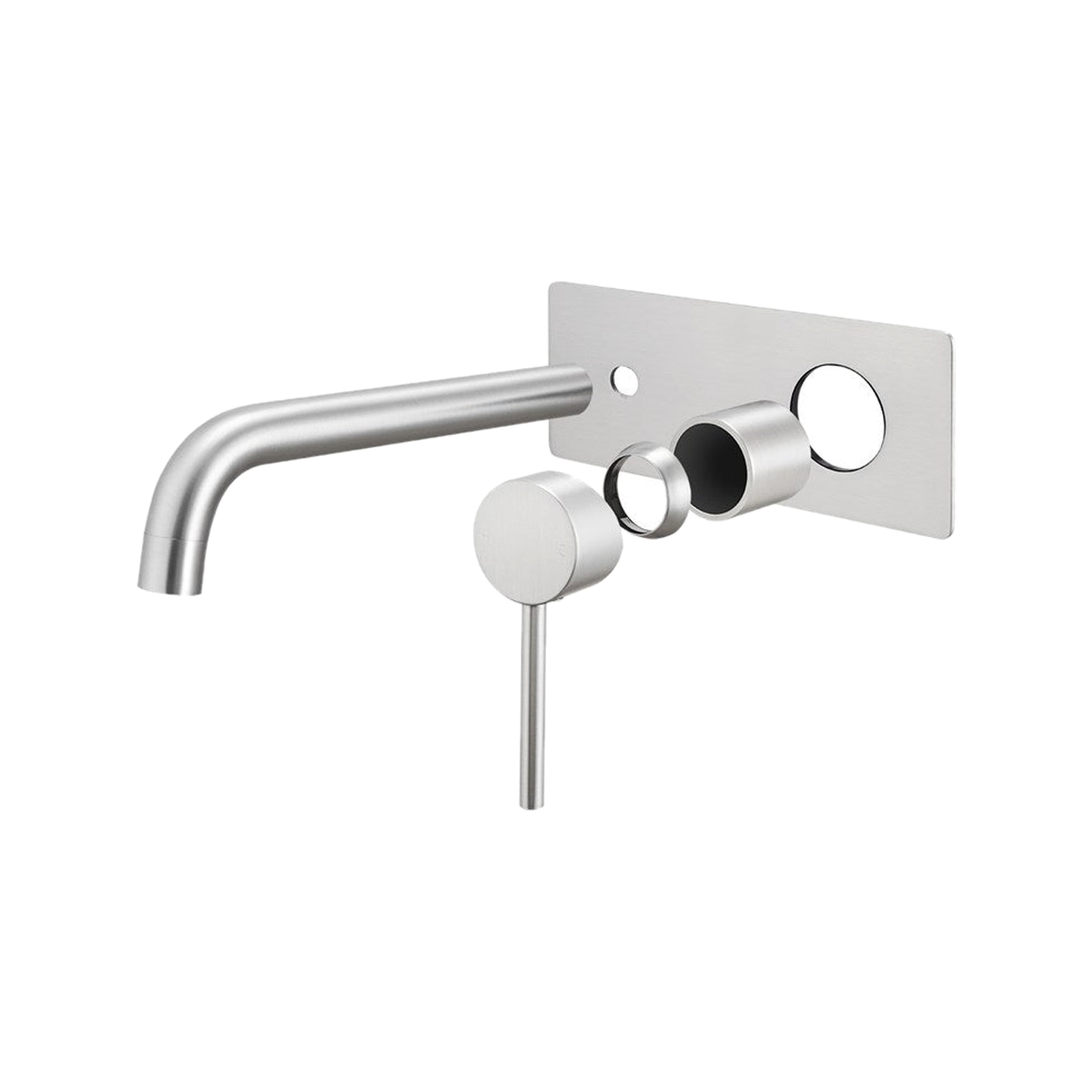 Mimosa Wall Mixer w Spout — Brushed Nickel — product image