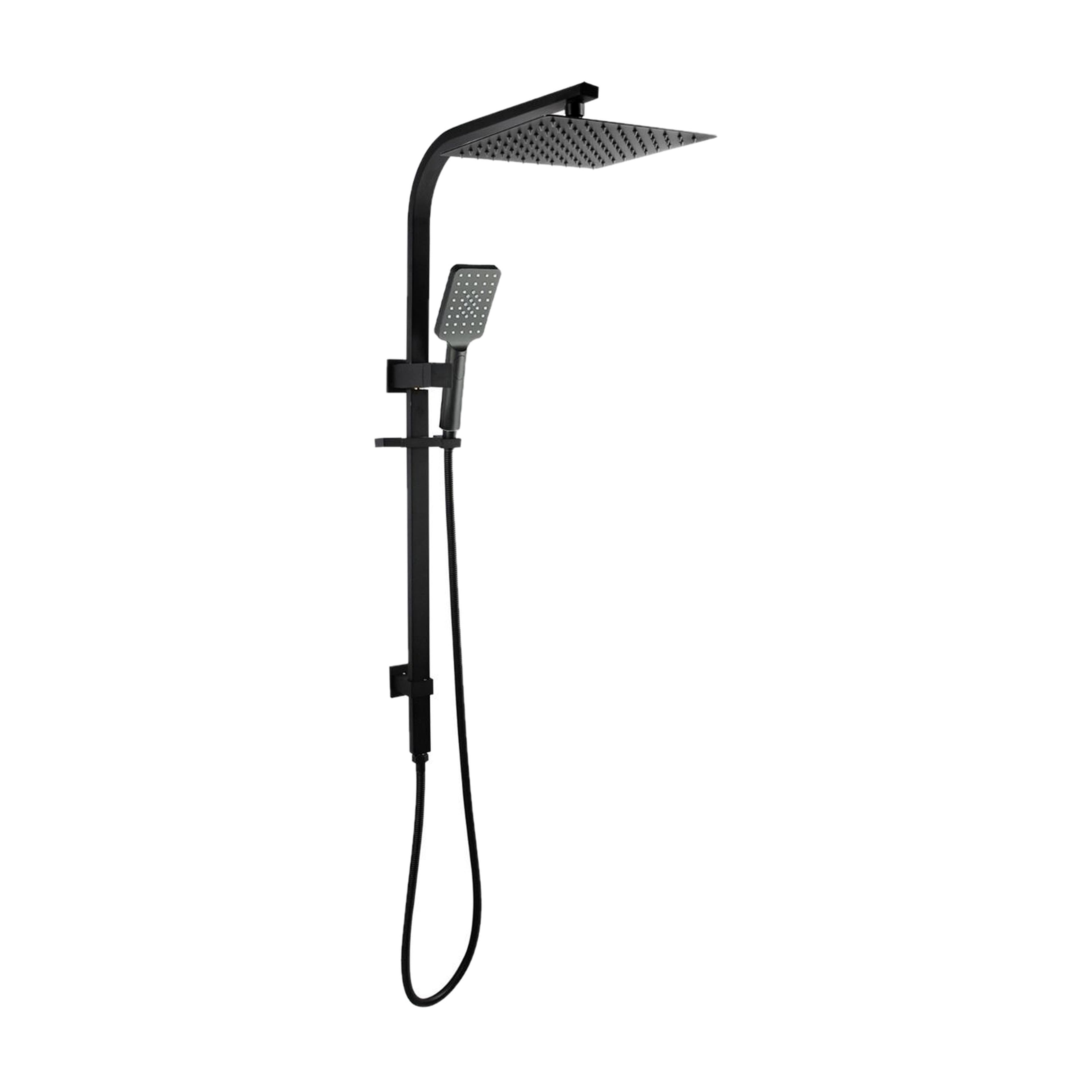 Dahlia Square Shower Station — Matte Black — product image